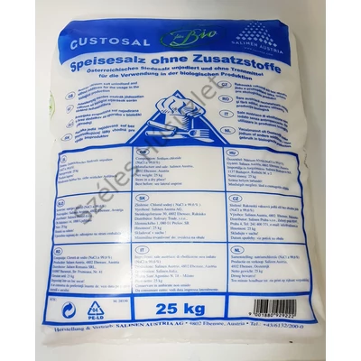 Adalékanyag-Mentes Étkezési Só 25 kg/zsák